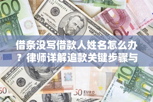 济南借条没写借款人姓名怎么办？律师详解追款关键步骤与证据链构建