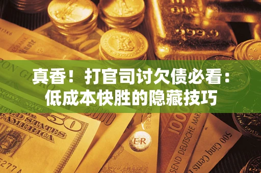 济南真香！打官司讨欠债必看：低成本快胜的隐藏技巧
