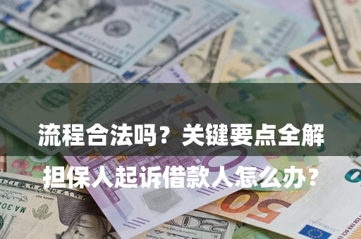 济南

担保人起诉借款人怎么办？流程合法吗？关键要点全解析